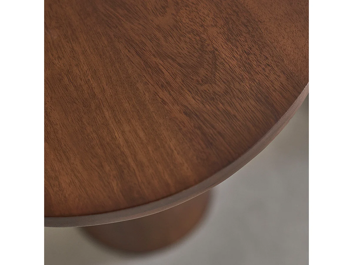 Table d'appoint en bois de manguier ronde