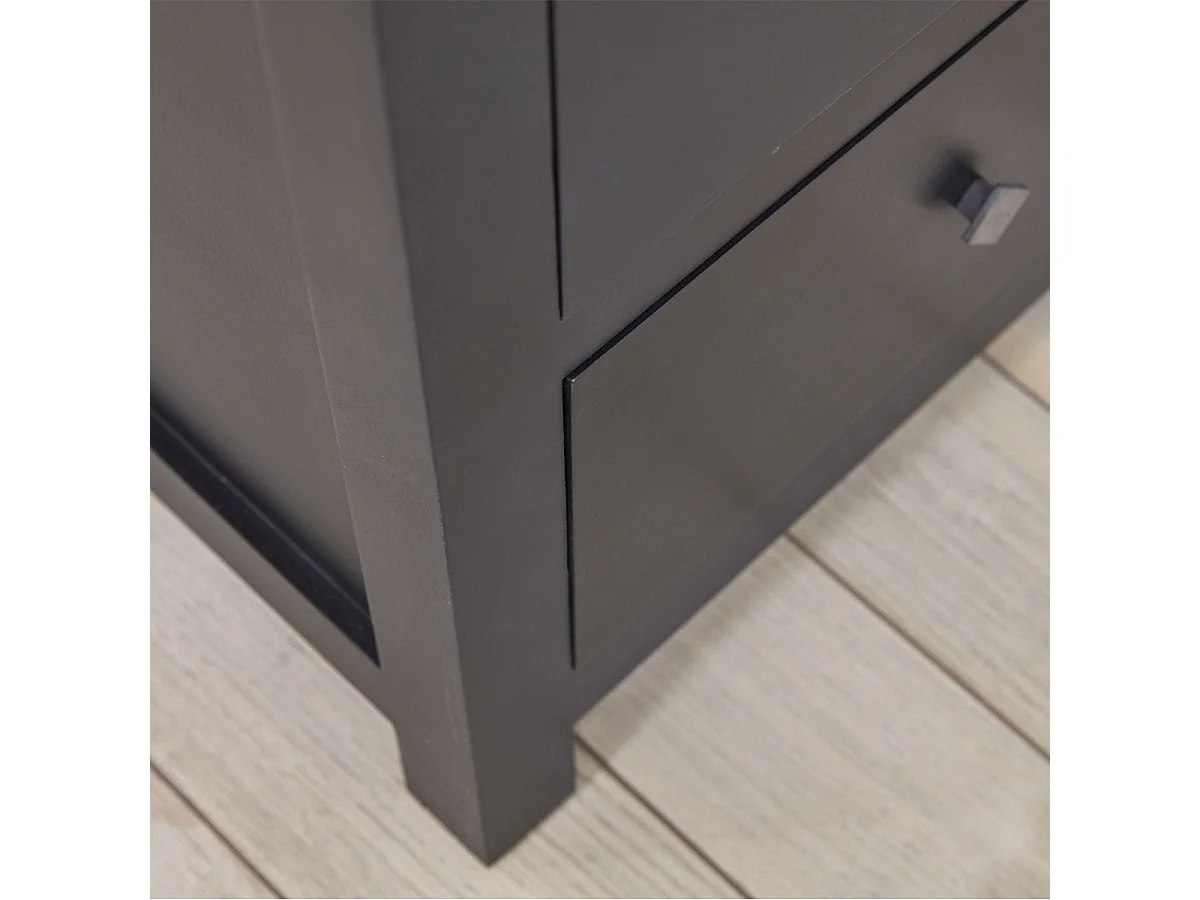 Meuble TV en acajou massif et teck 180 cm