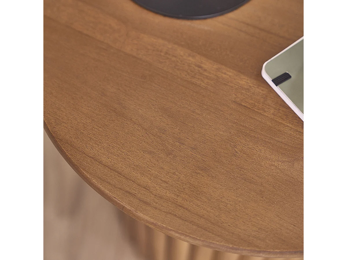 Tavolino in teak massello rotondo