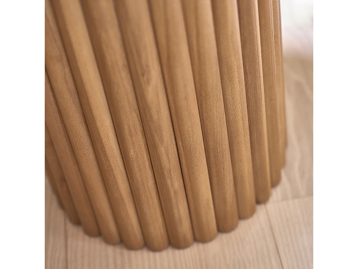 Tavolino in teak massello rotondo