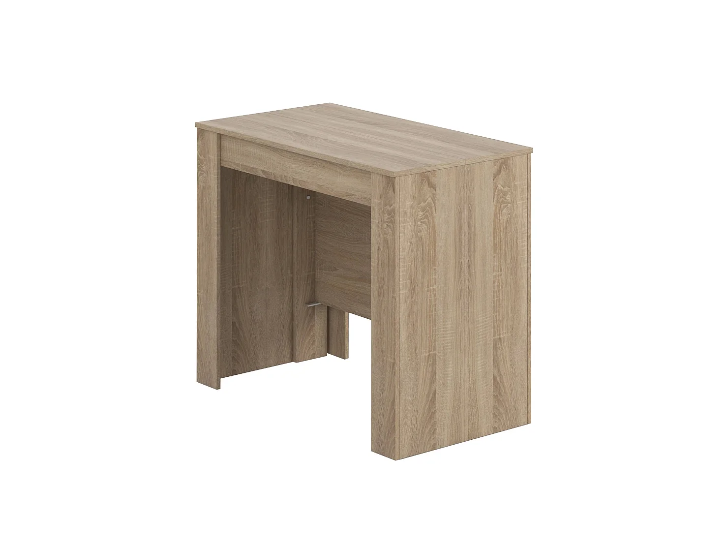 Console Diluna, Table à manger extensible, Table avec rallonges polyvalentes extensible jusqu'à 10 places, 51/237x90h78 cm, Chêne