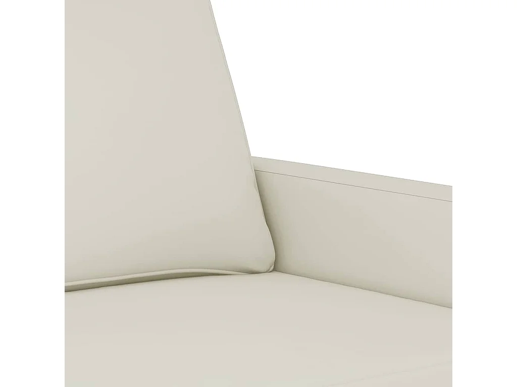 Set di Divani 2 pz con Cuscini Crema in Velluto