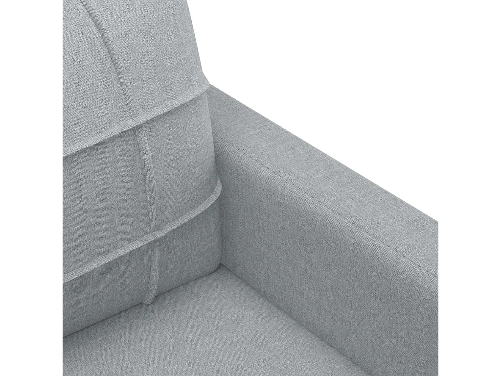 3-delige Loungeset met kussens stof lichtgrijs