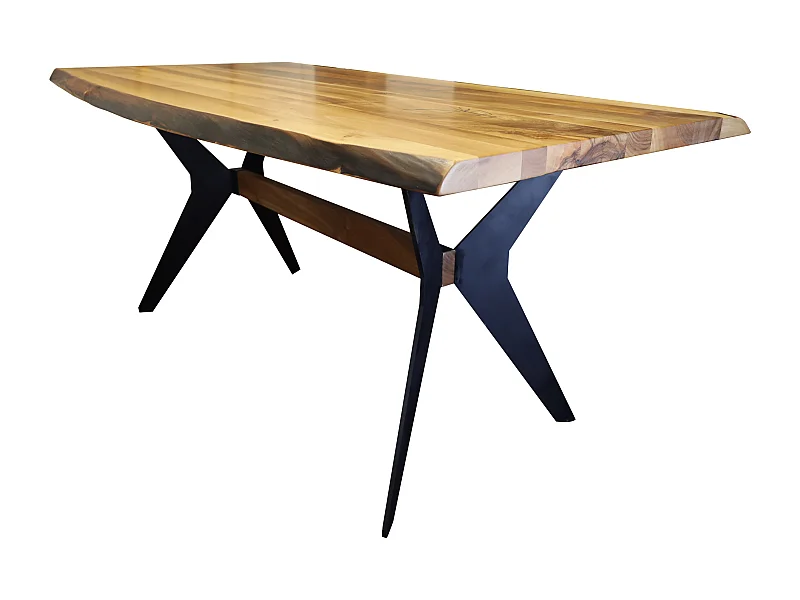 Tavolo da pranzo artigianale noce naturale