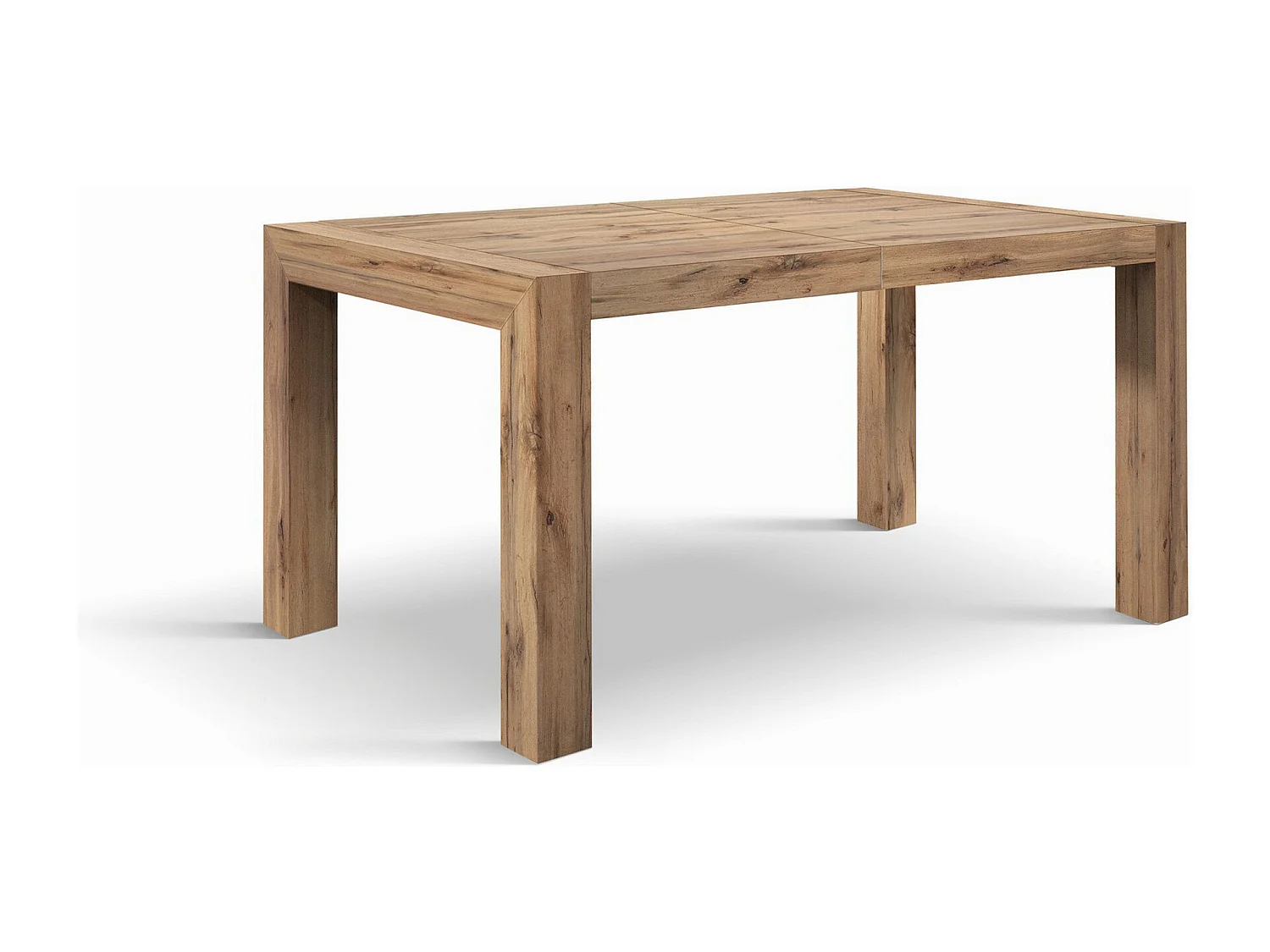 Mesa de madera, acabado roble rústico, ext.160x90-240x90cm - MARZAMEMI