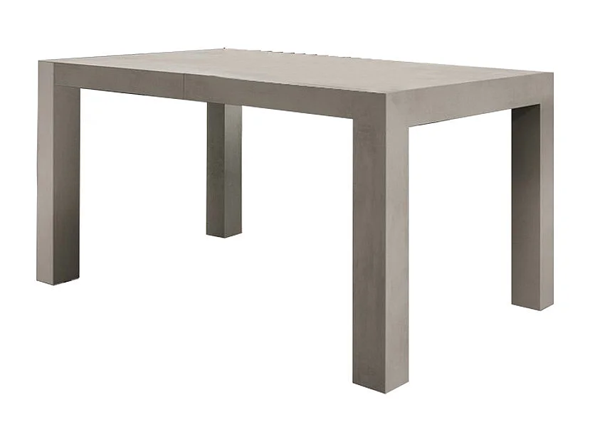 Mesa de madera, acabado gris cemento, extensible 160x90 - MARZAMEMI