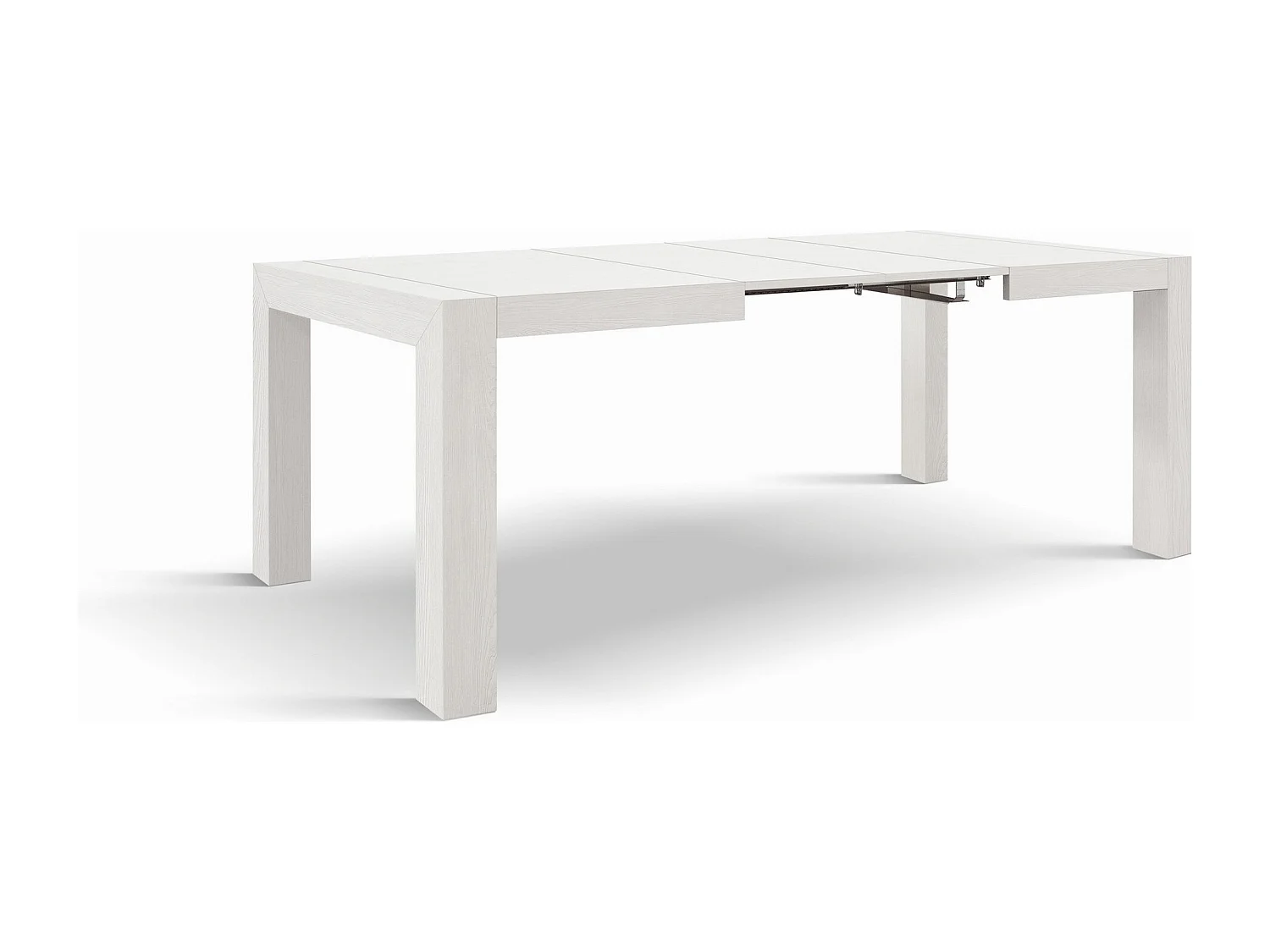 Table en bois, finition frêne blanc, ext.160x90-240x90cm - MARZAMEMI