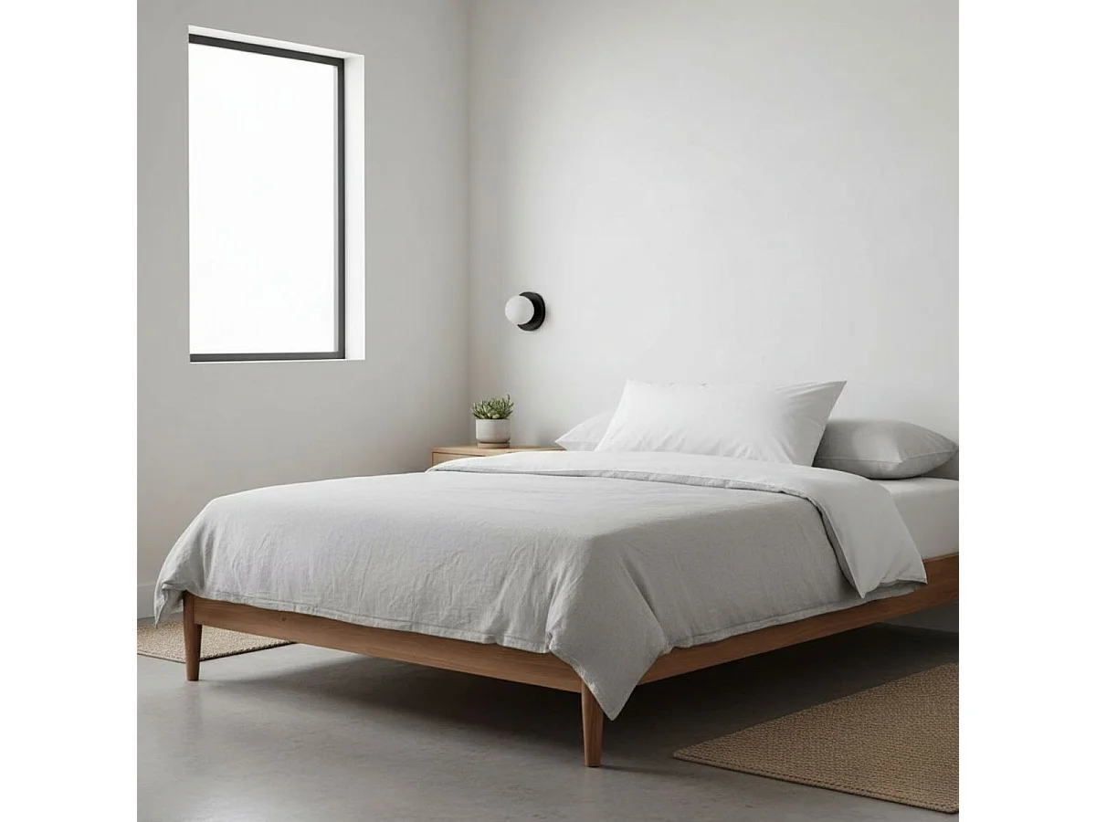 Almohada Noah de fibra tacto seda transpirable blanco 90 cm
