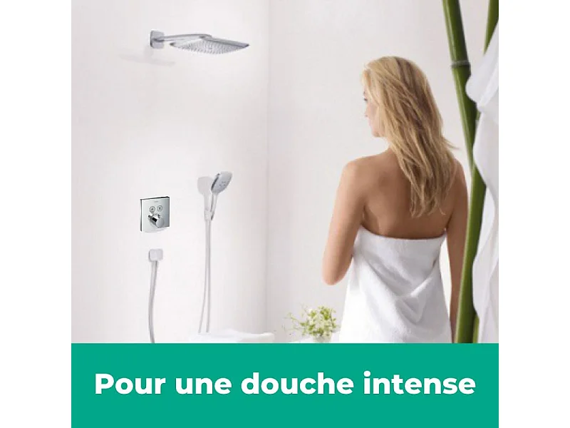 Lot robinet douche encastré thermostatique HANSGROHE + Douche de tête Raindance E 240 fixation murale