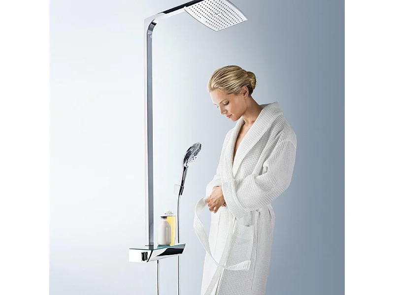 Mitigeur douche thermostatique HANSGROHE Ecostat Select EcoSmart blanc chromé