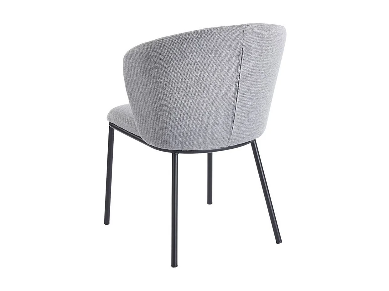 Pack de 2 sillas Margot respaldo acolchado gris 82x63x60 cm Adec