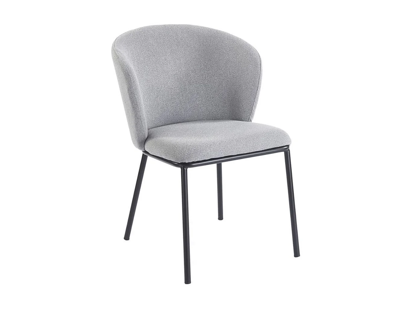 Pack de 2 sillas Margot respaldo acolchado gris 82x63x60 cm Adec