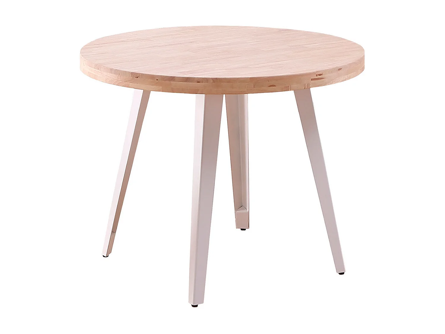 Mesa de comedor Berg diseño fijo roble nordish/blanco Ø100x76 cm Adec