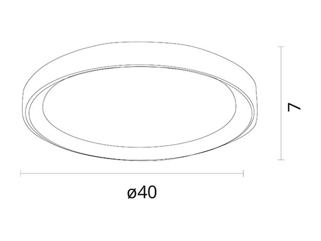 Plafón Kigali mini Bel Air 48W luz LED 4800 lm con mando regulador plateado Ø40 cm