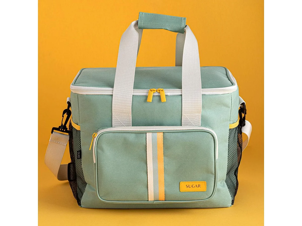 Bolsa térmica Sugar Quid 22L con asa regulable verde 33x28x24 cm