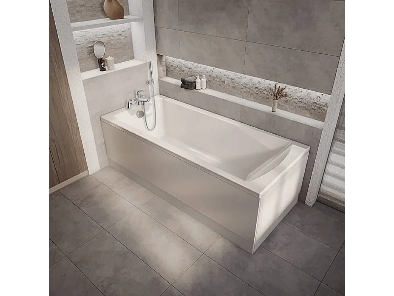 Mitigeur baignoire monocommande GROHE Start Loop chromé + Colonnettes Luxe chromé