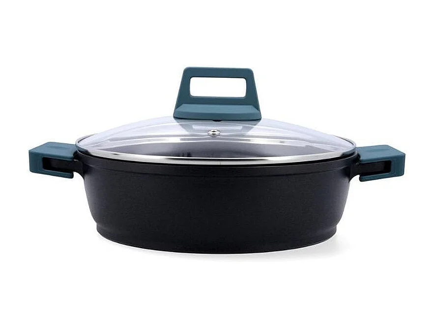 Tartera Confort Quid con tapa aluminio fundido azul/negro Ø24 cm