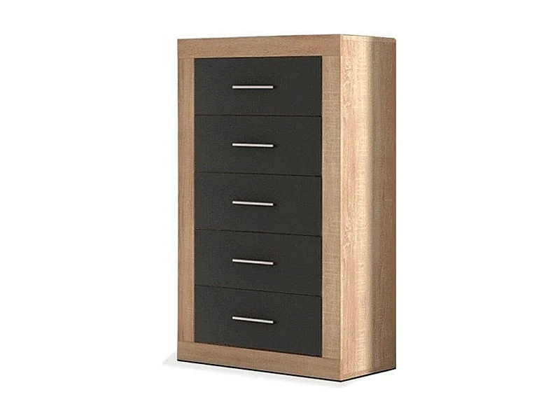 Sinfonier Lara 5 cajones cambria/grafito 108x60x40 cm