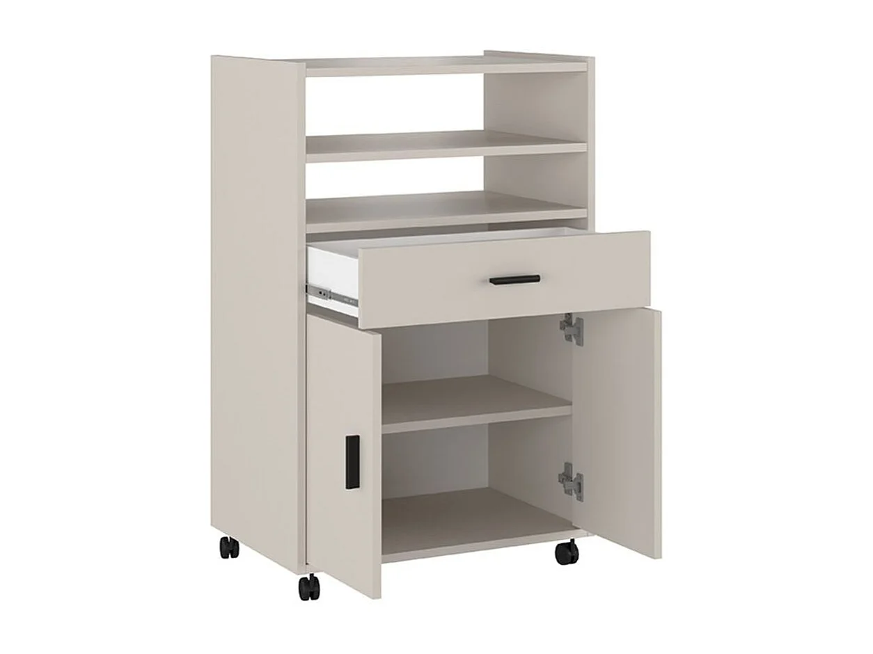 Mueble auxiliar New Aura con ruedas beige 92x59x39,6 cm