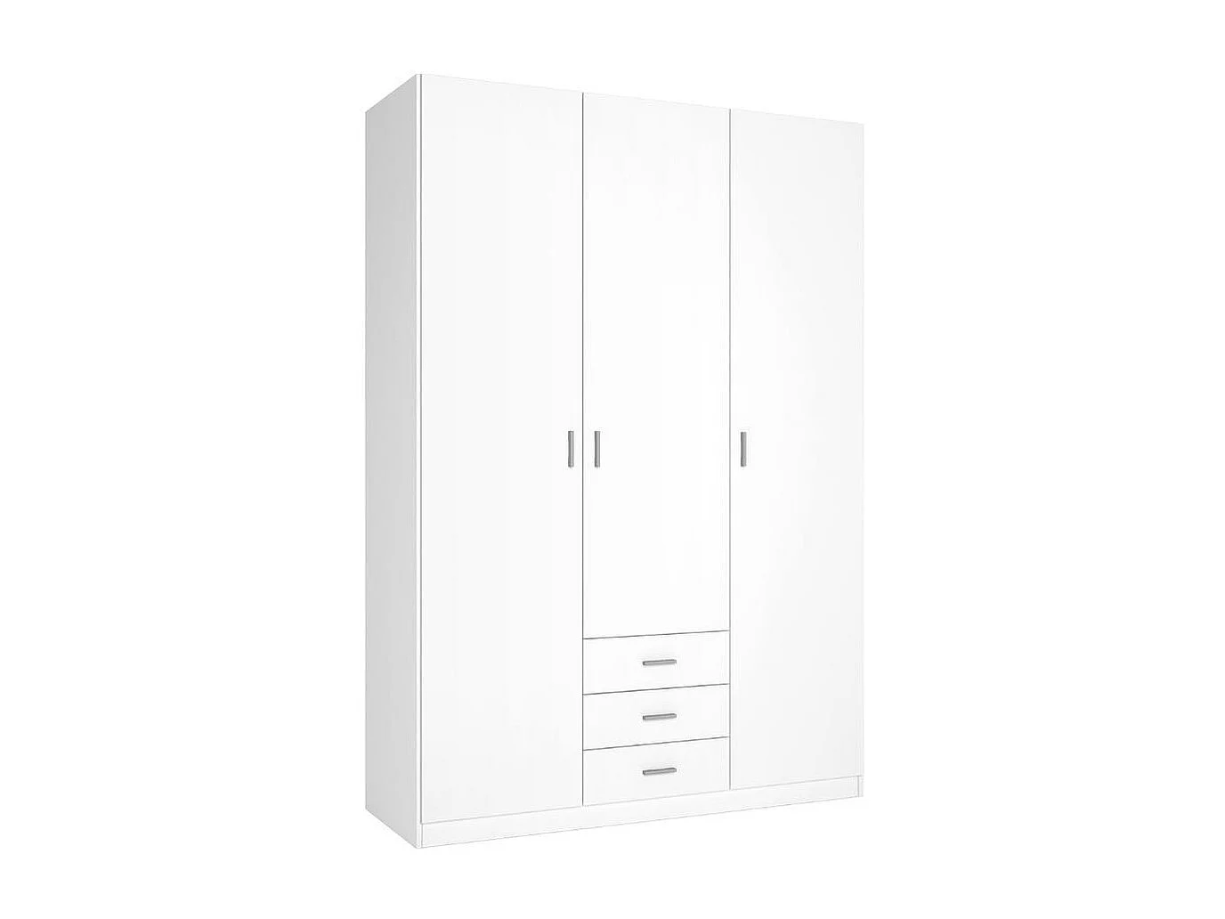 Armario Roma 3 puertas + 3 cajones blanco mate 215,5x148,9x52,6 cm