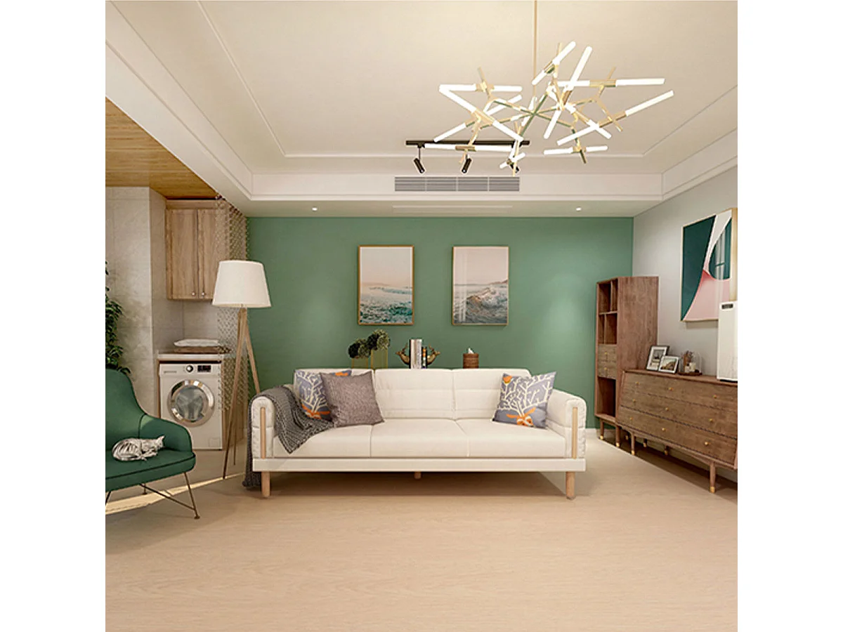 Pack de 24 lamas PVC autoadhesivas 3,34 m² natural 91,4x15,2 cm