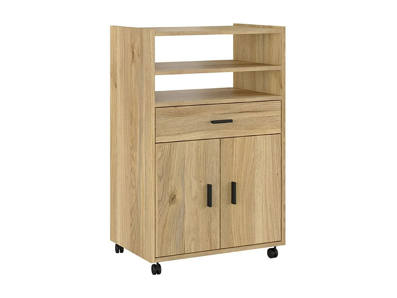 Mueble auxiliar New Aura con ruedas natural 92x59x39,6 cm