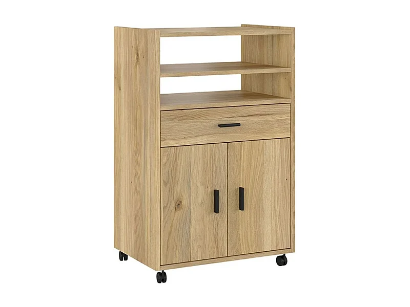 Mueble auxiliar New Aura con ruedas natural 92x59x39,6 cm