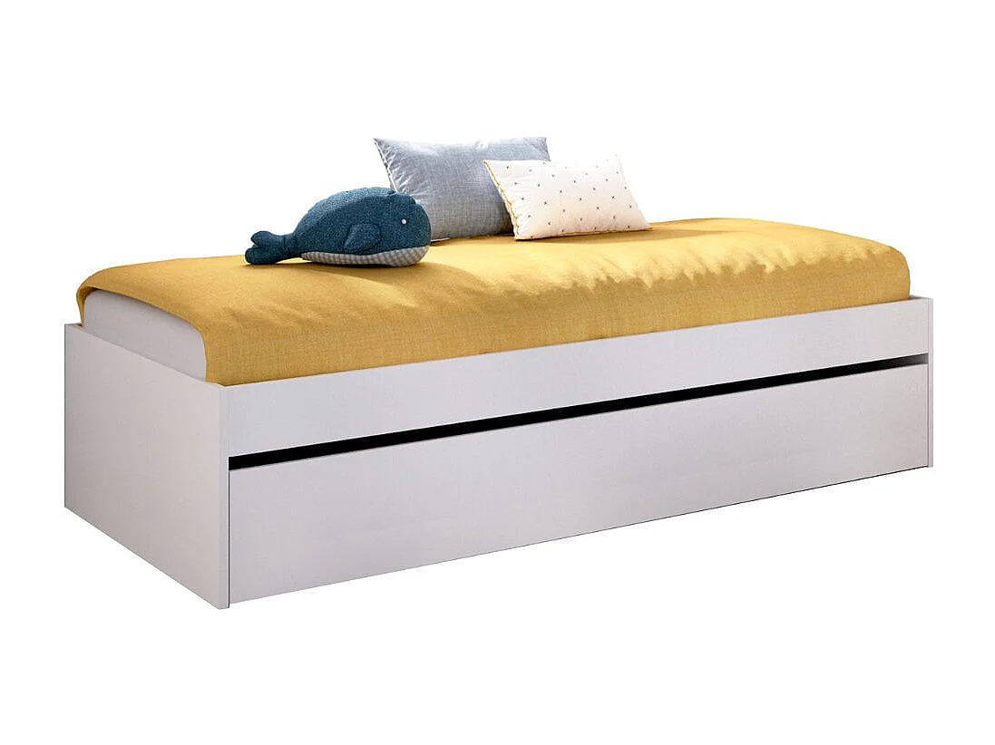 Aro de cama Lago con arrastre blanco 40x96x195 cm