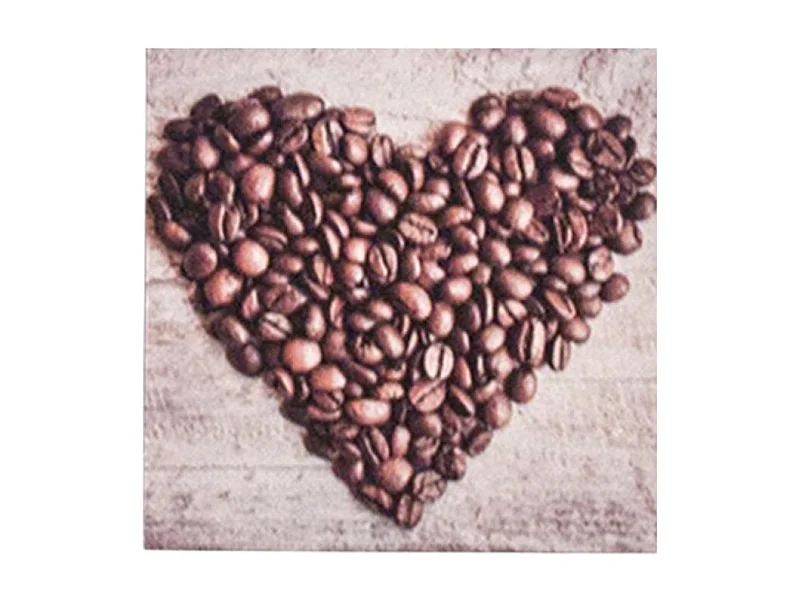 Print decorativo café corazón 28x28x1,5 cm