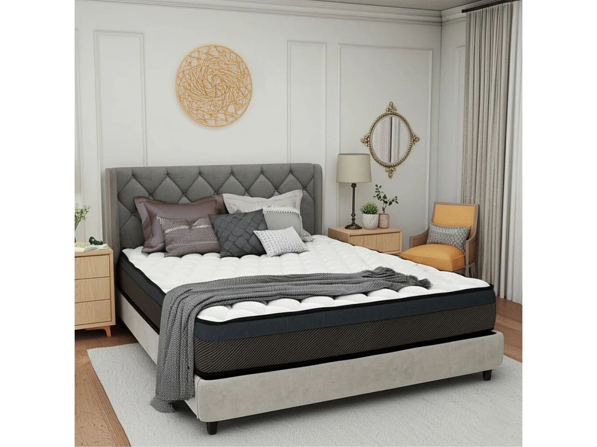 Colchón viscoelástico Cecotec Flow Diamond visco + VisComfort+ 150x190 cm