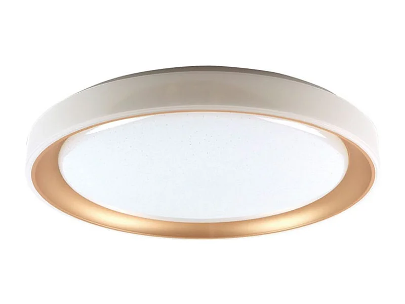 Plafón Kigali mini Bel Air 48W luz LED 4800 lm con mando regulador dorado Ø40 cm