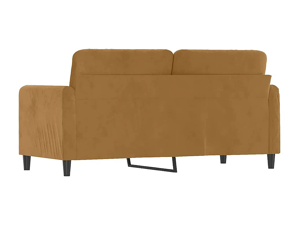 2-Sitzer-Sofa Braun 140 cm Samt