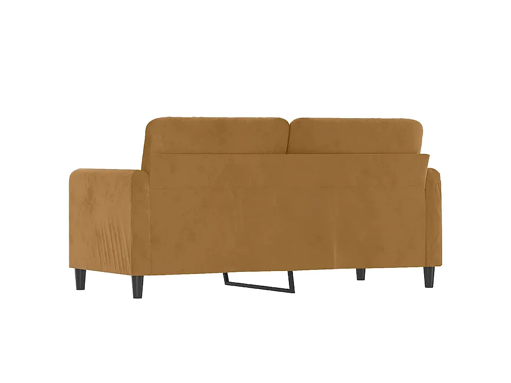 Canapé à 2 places Marron 140 cm Velours