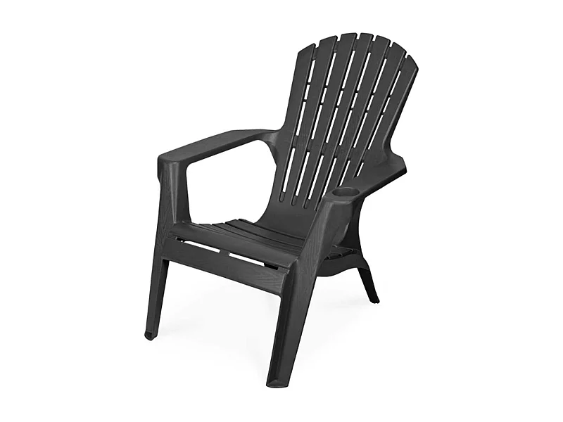 Silla de jardín Relax antracita 90x76x90 cm