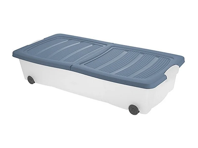 Caja multiusos con ruedas azul 80 x 40 cm