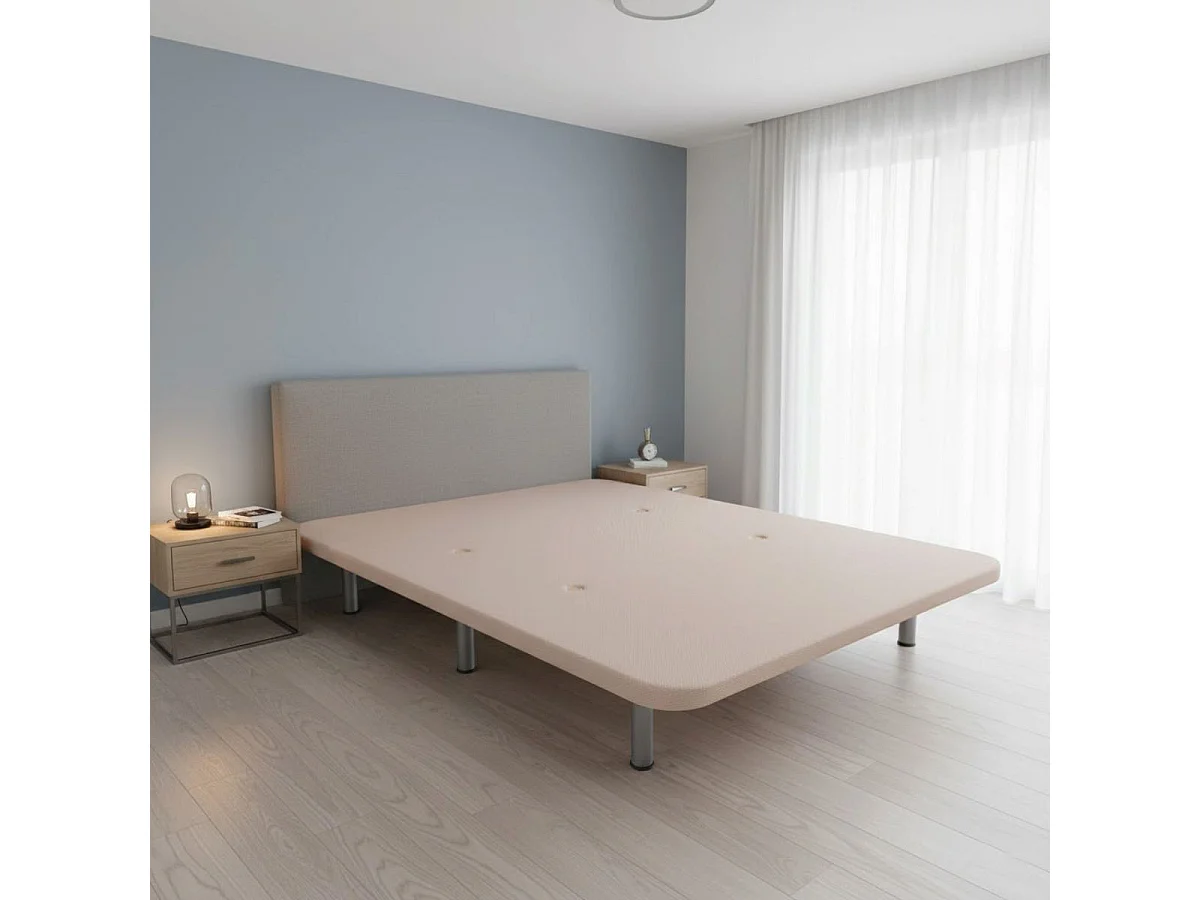 Base tapizada Somg tejido 3D beige 150x190 cm