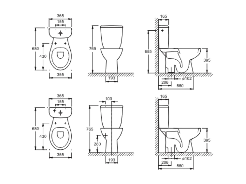 WC à poser sortie verticale JACOB DELAFON Brive 3 avec abattant