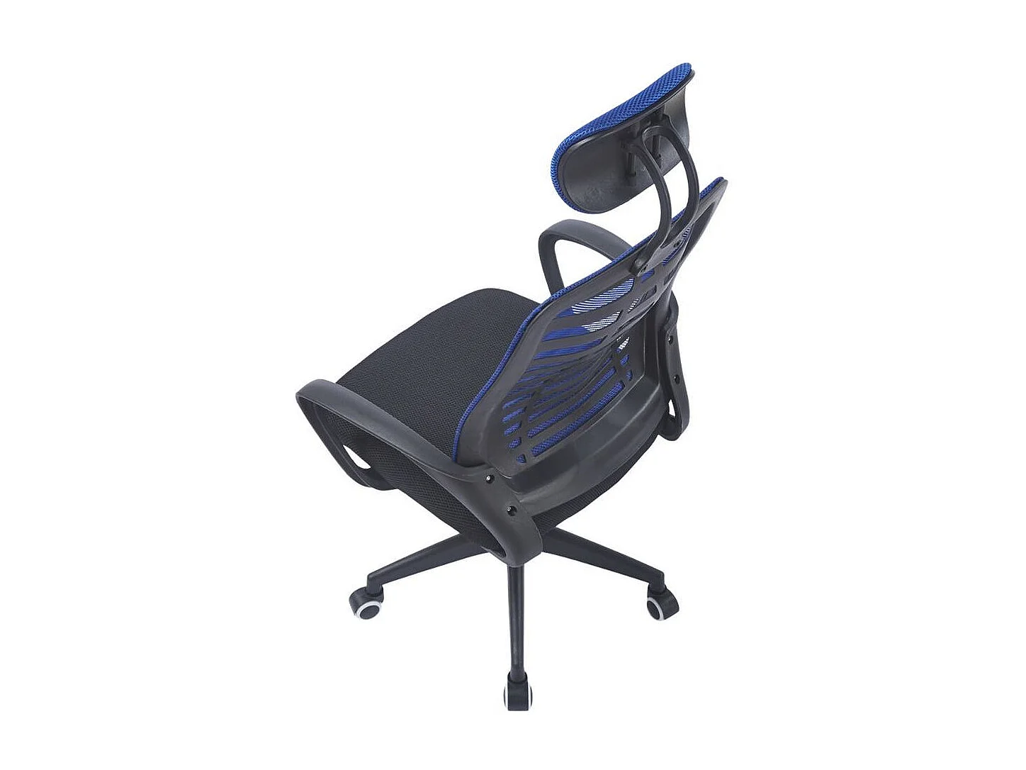 Silla de oficina Kneck reposacabezas regulable azul 106-116x58,5x56 cm Adec