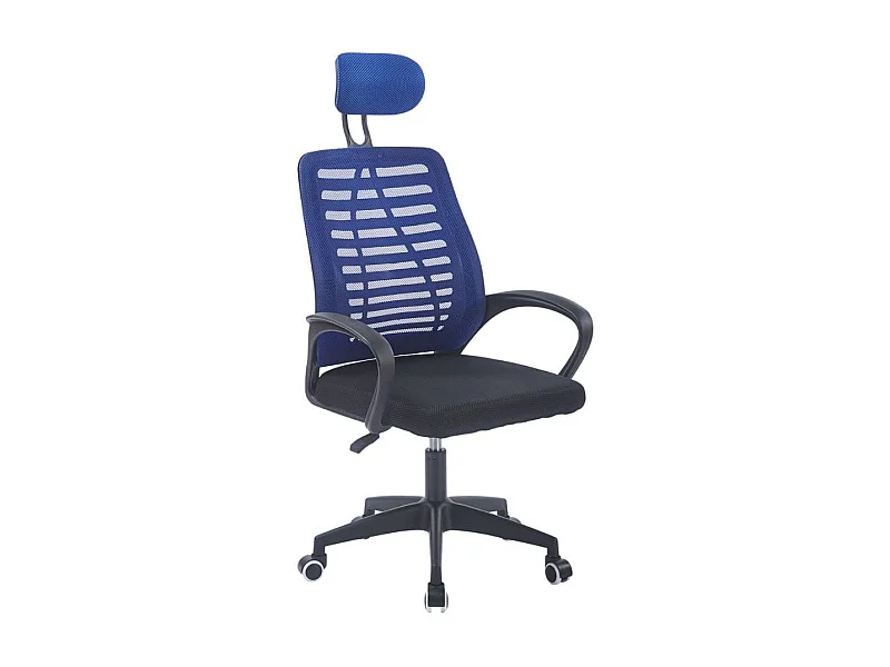 Silla de oficina Kneck reposacabezas regulable azul 106-116x58,5x56 cm Adec