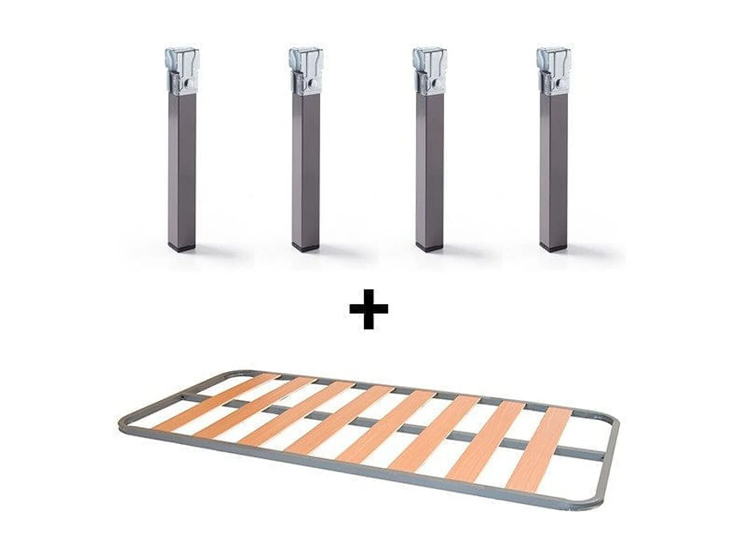 Somier de lamas Basic con patas 90x190 cm