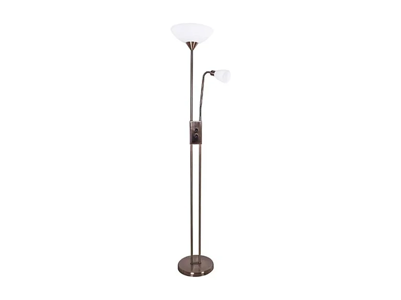 Lámpara de pie Milano Bel Air 40W con brazo orientable cobre 178 cm