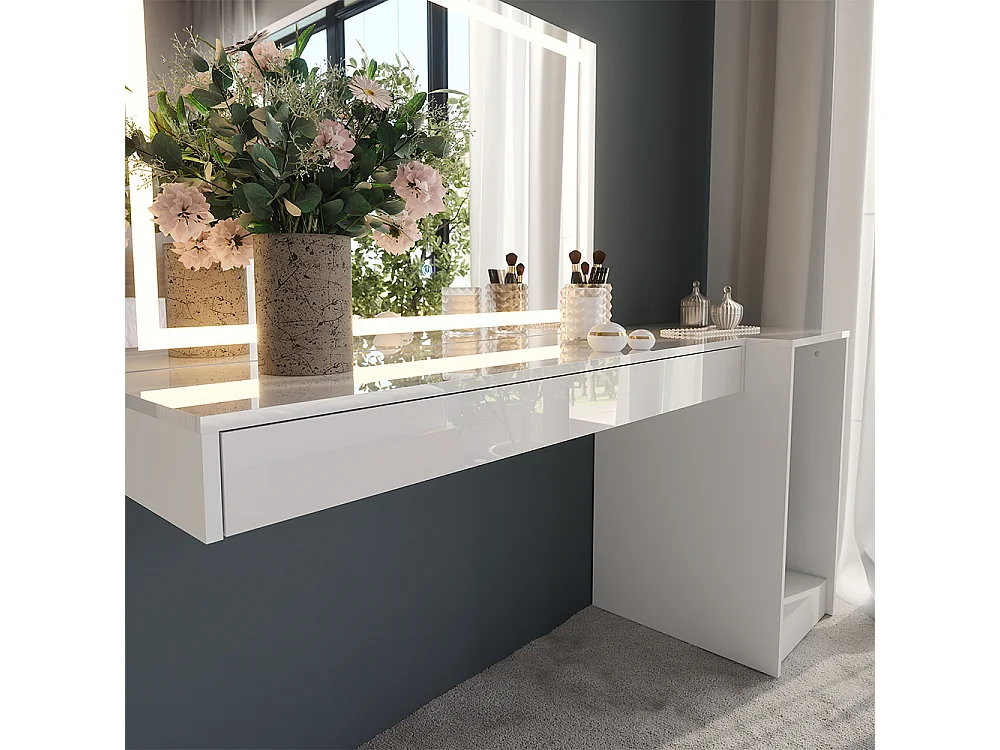 Schminktisch weiß 120x40.1x12 sherry