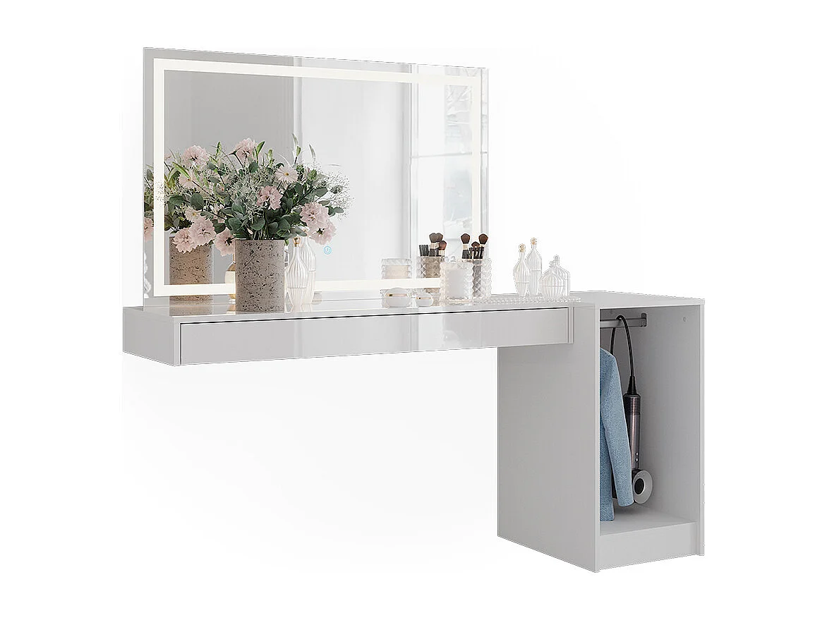 Schminktisch weiß 120x40.1x12 sherry