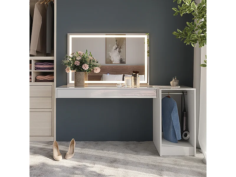Schminktisch weiß 120x40.1x12 sherry