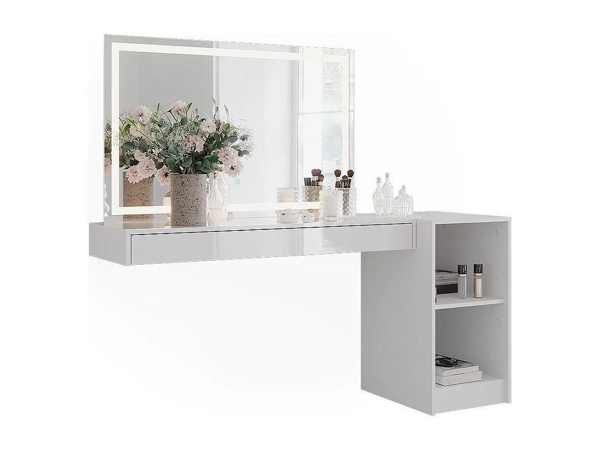 Schminktisch weiß 120x40.1x12 sherry