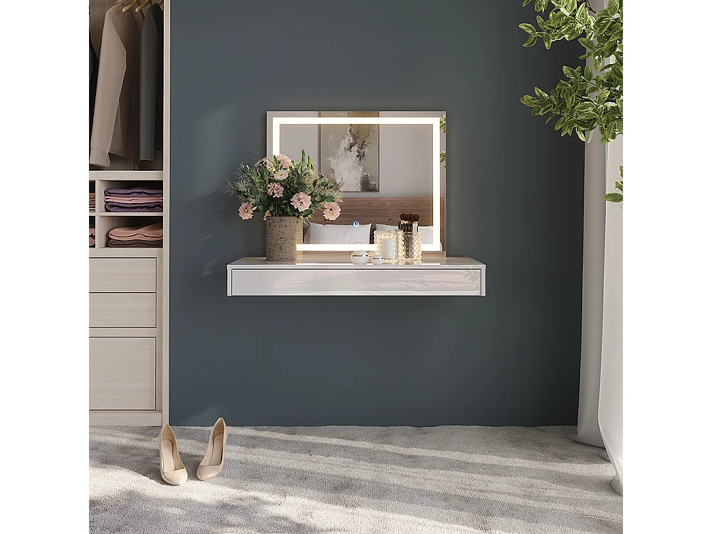 Schminktisch weiß 100x40.1x12 sherry