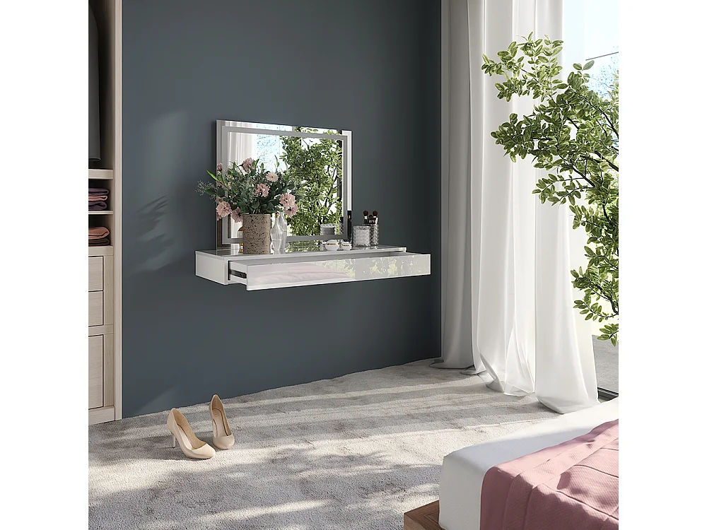 Schminktisch weiß 100x40.1x12 sherry