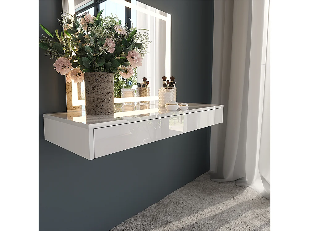 Schminktisch weiß 100x40.1x12 sherry