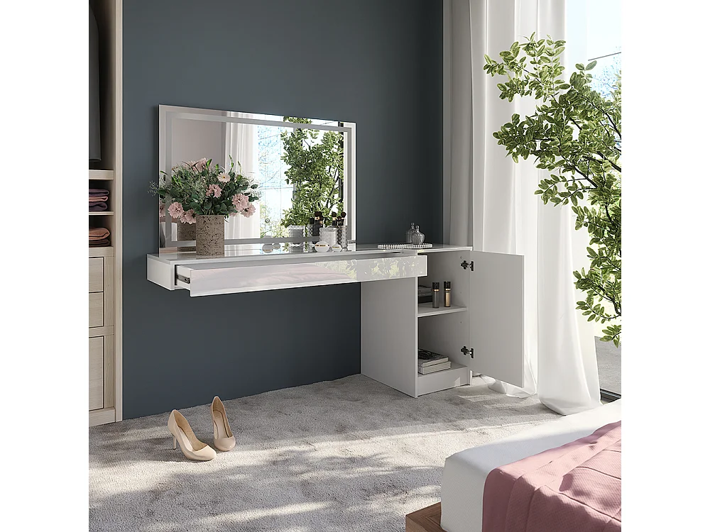 Schminktisch weiß 120x40.1x12 sherry