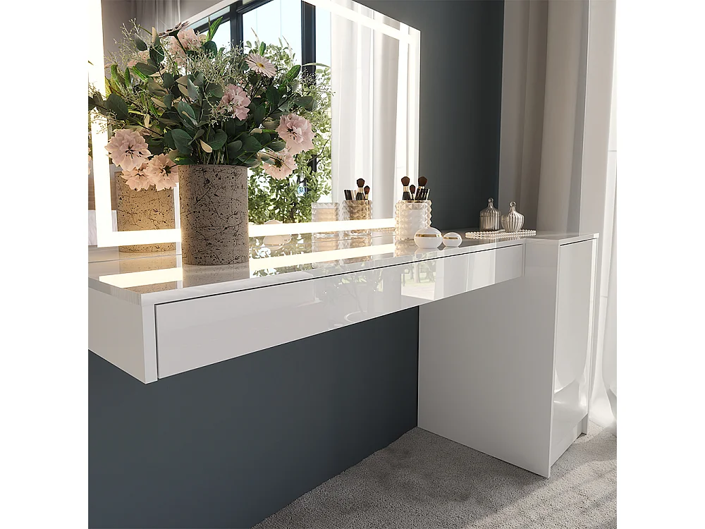 Vanity table white 120x40.1x12 sherry